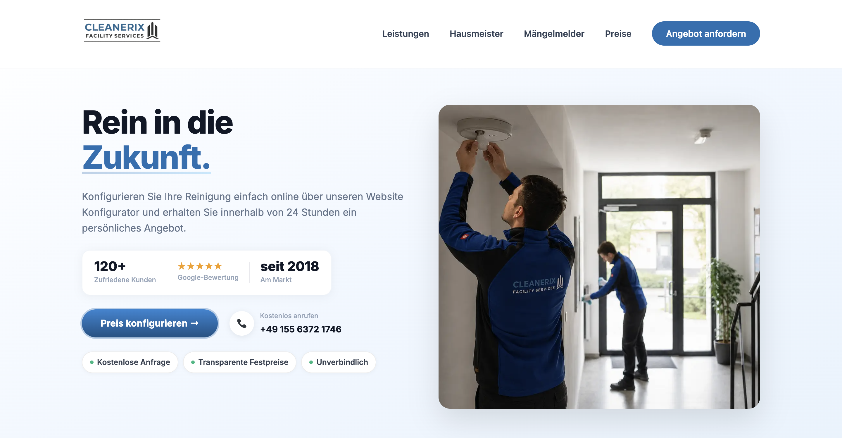 Cleanerix Website Screenshot